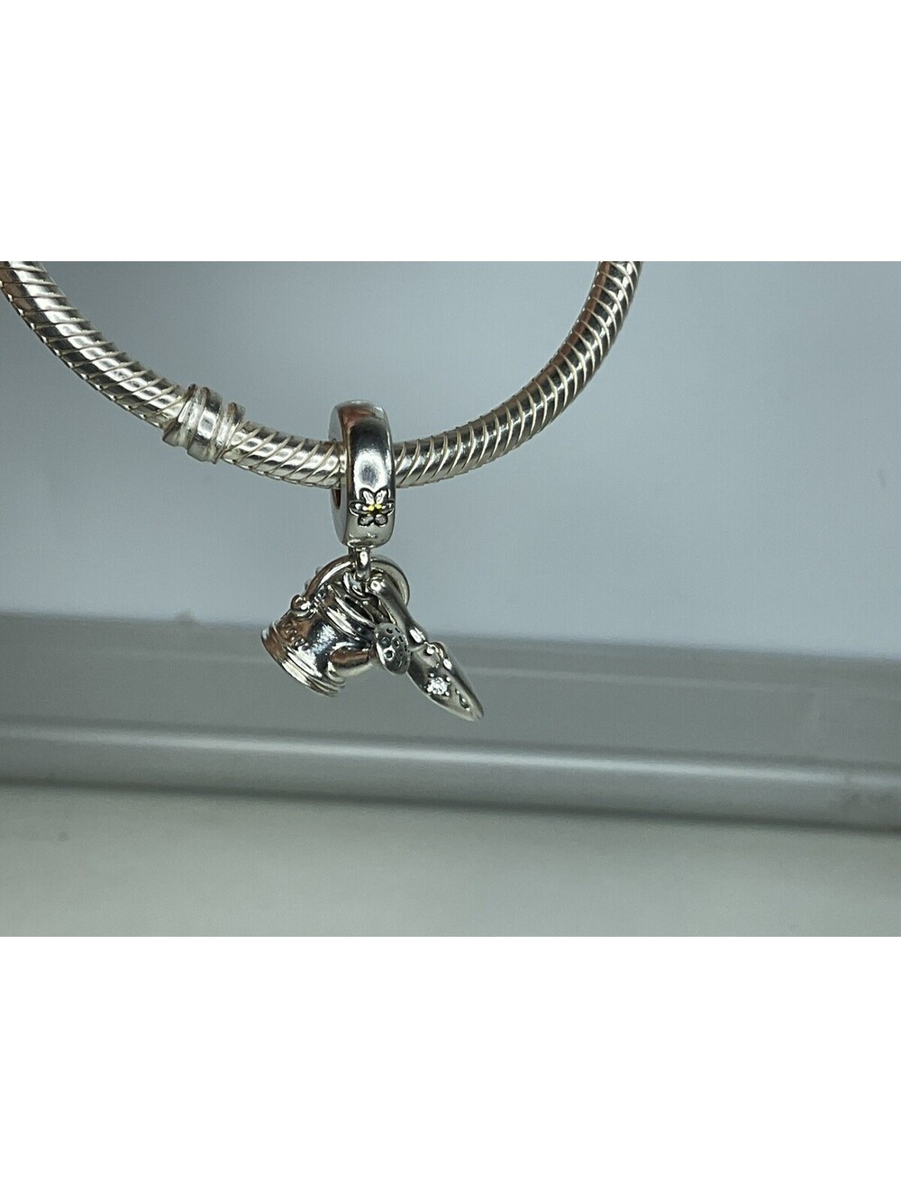 Pandora Watering Can And Trowel Dangle  Charm Retired